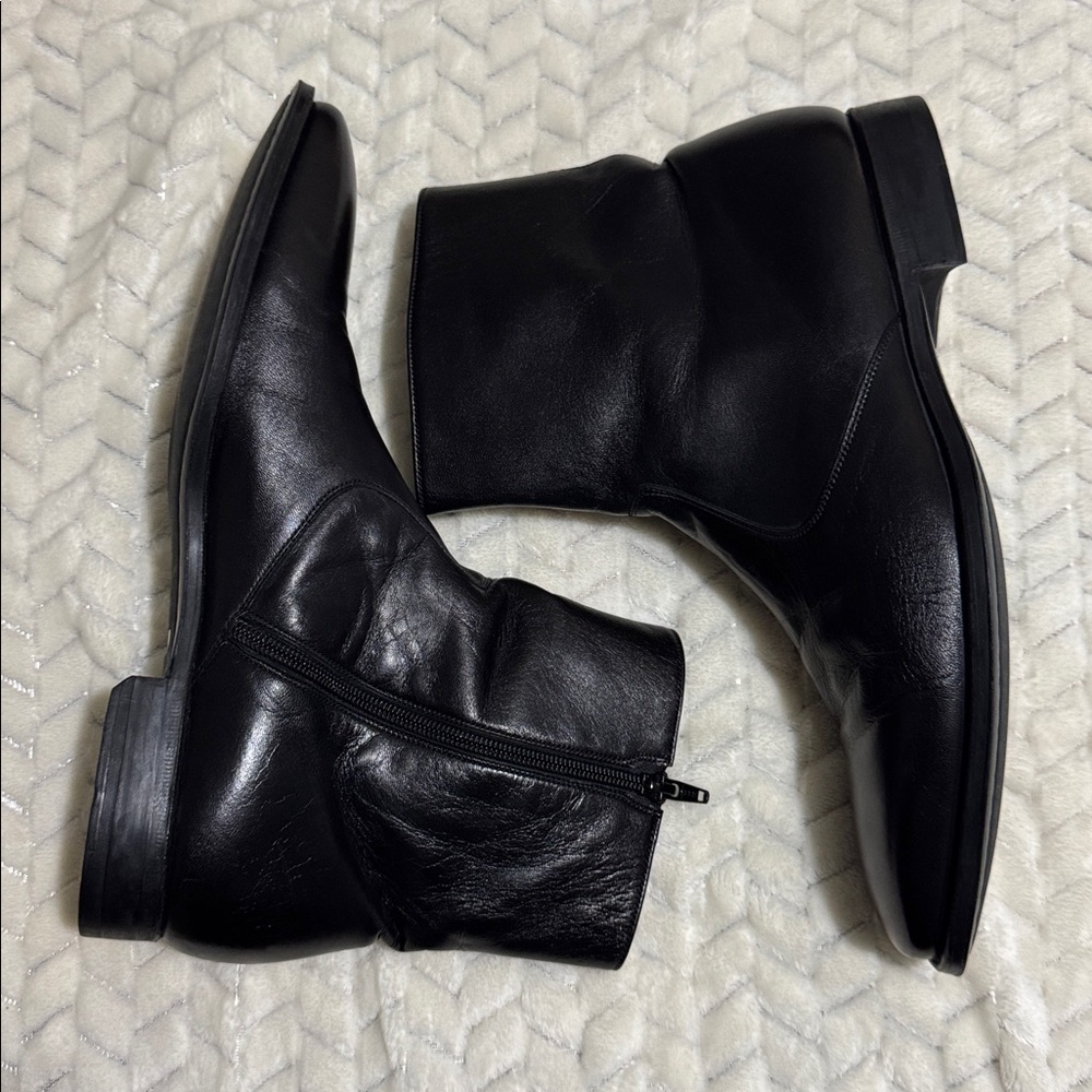Magnanni Black Leather Men's Boots